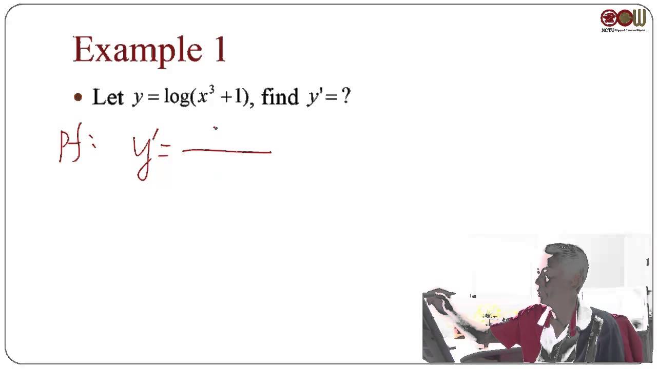 Lec15 微積分(一)-103學年度 3.6 Derivatives of Logarithmic Functions