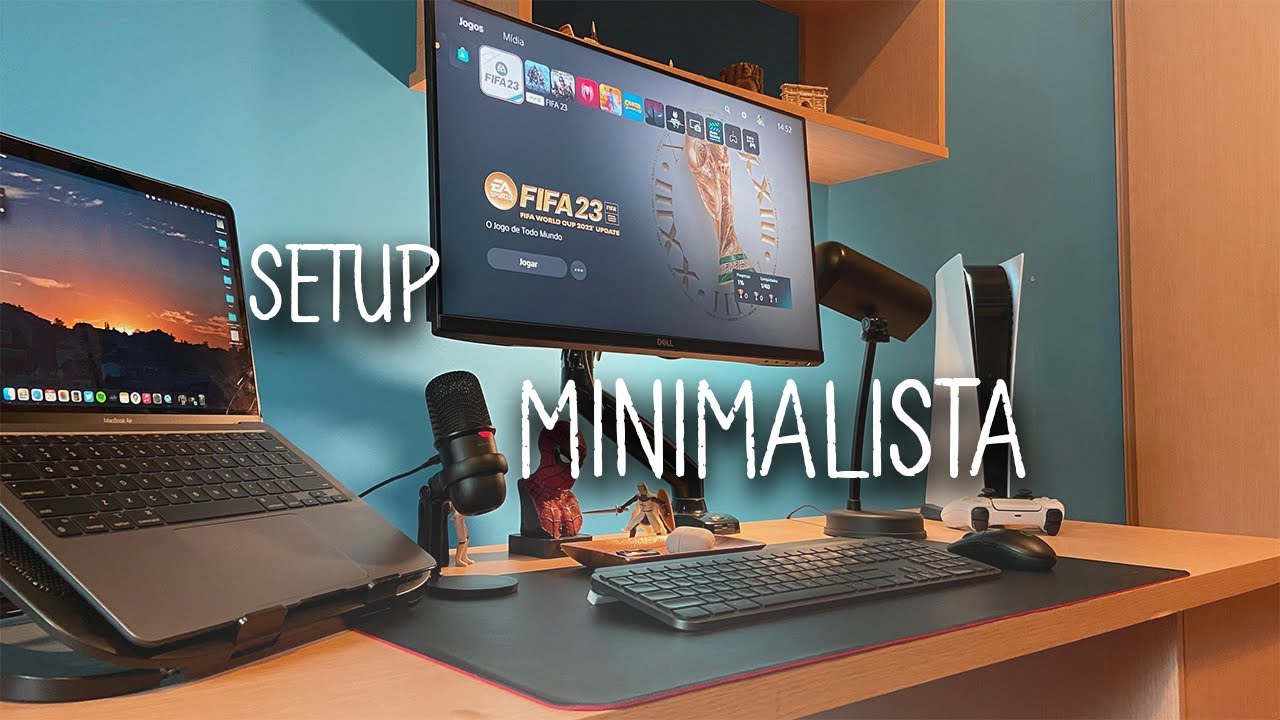 MEU SETUP MINIMALISTA DE 2023 (MacBook Air M1 + Playstation 5)