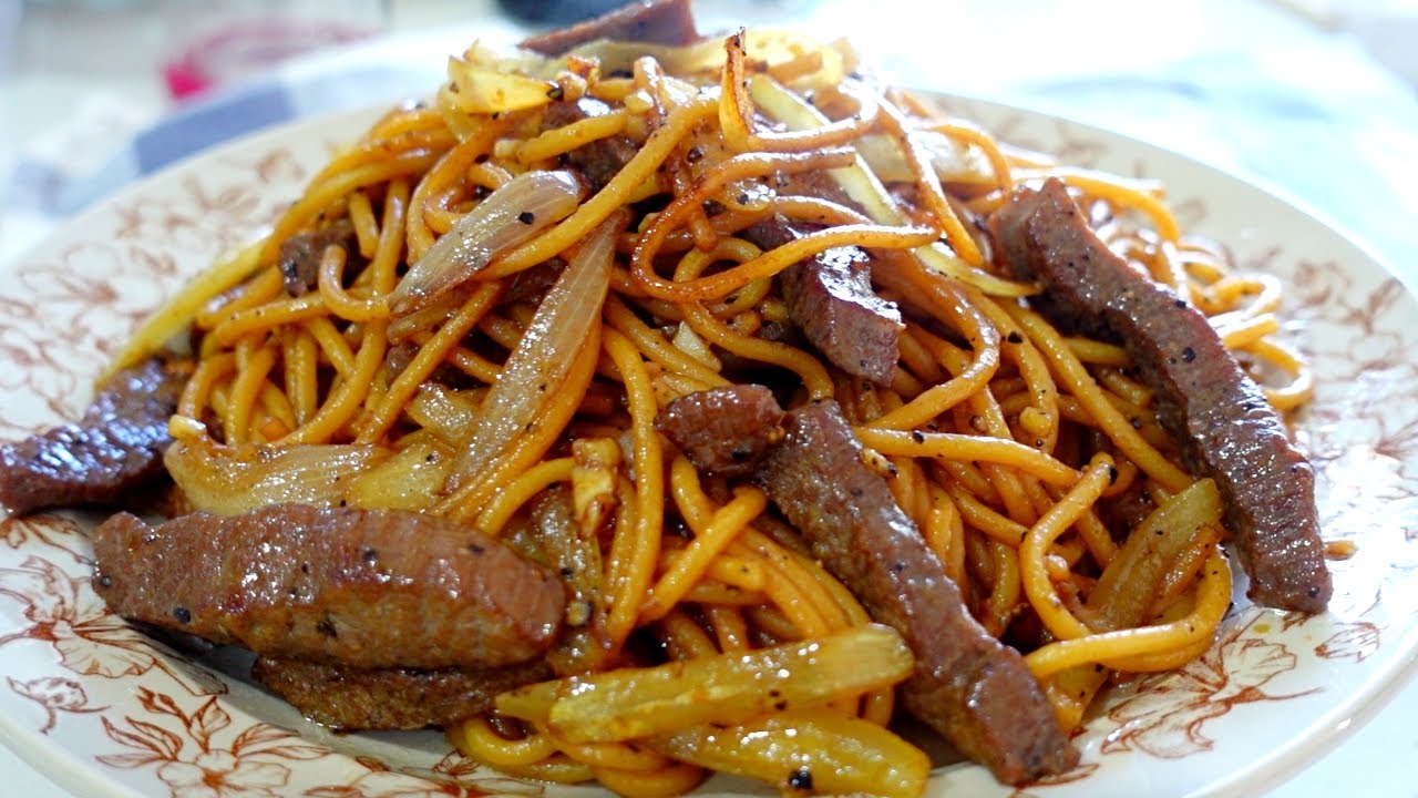 East Meets West | Stir-fried Black Pepper Beef Spaghetti | Hong Kong Style Fusion Food