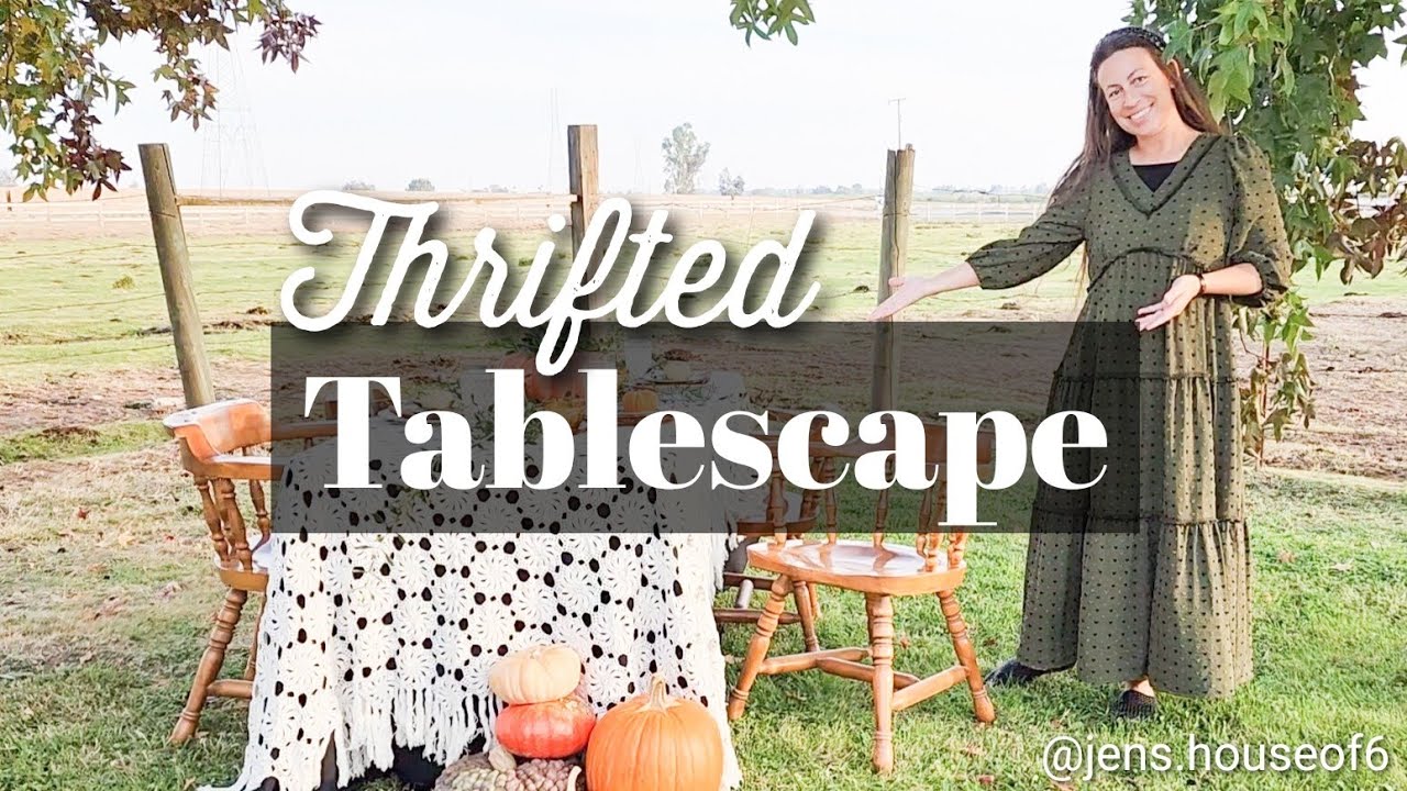 98% Thrifted Tablescape | Fall Table Setting #thrifted #tablescape #cottagecore #vintage #homedecor