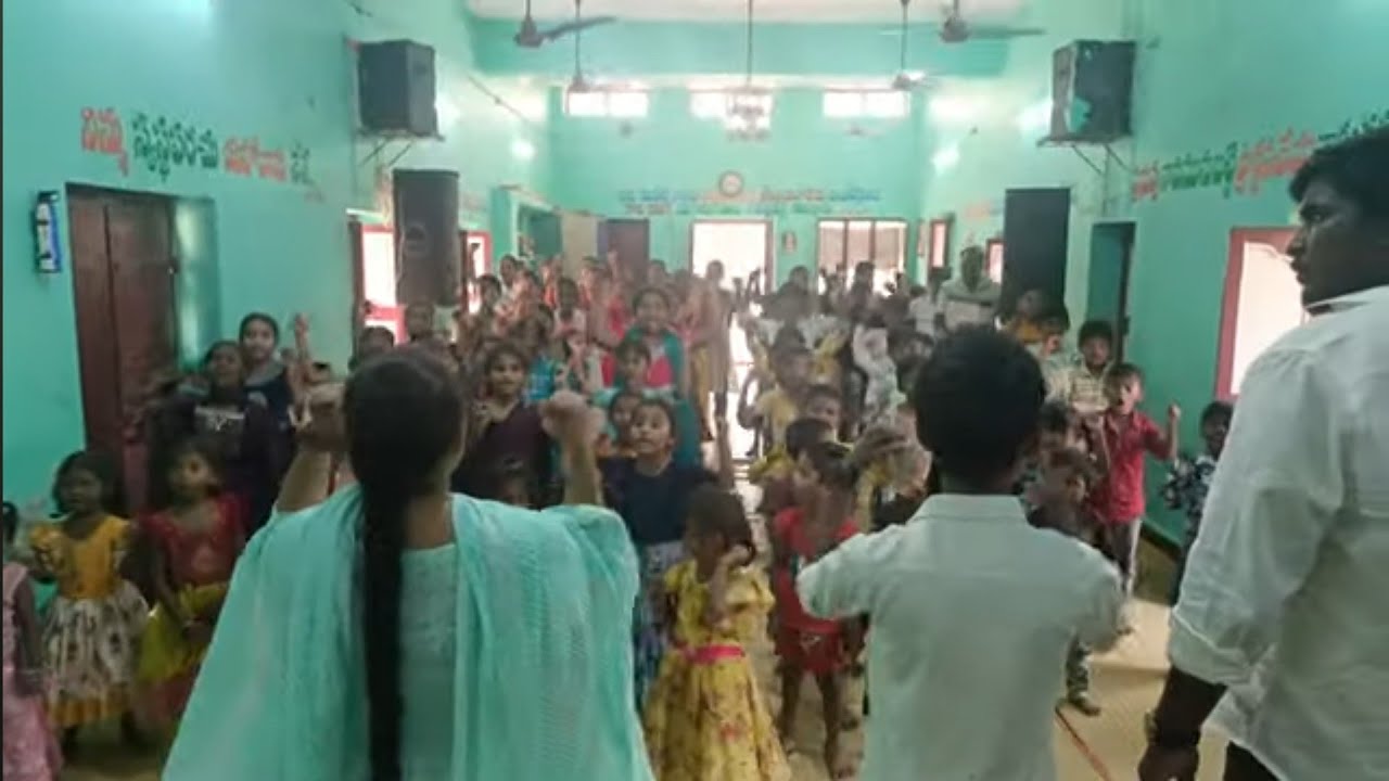 Children bible class in brahmana koduru church 