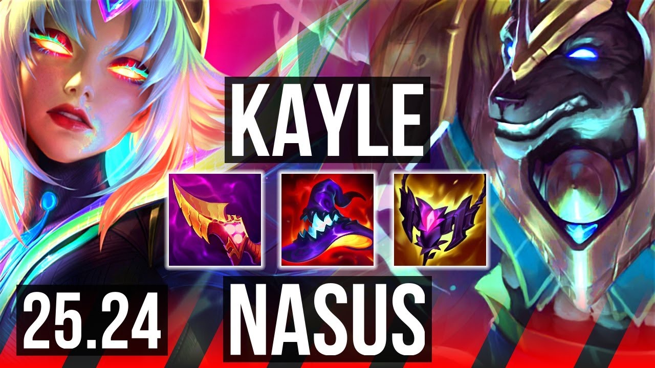KAYLE vs NASUS (TOP) | Good KDA: 19/1/8, Phase Rush, 43K damage | EUW Master | 25.24