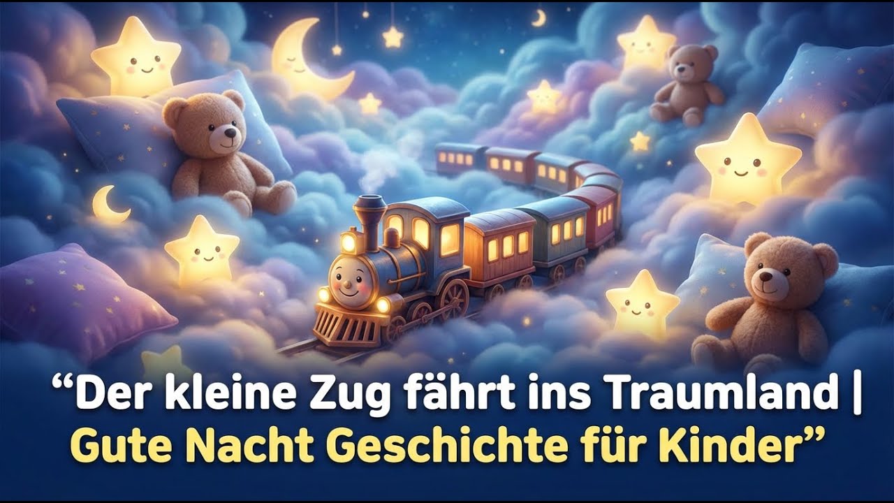 Gute Nacht Geschichte für Kinder 🌙 | Der kleine Zug fährt ins Traumland | Beruhigende Einschlafstory