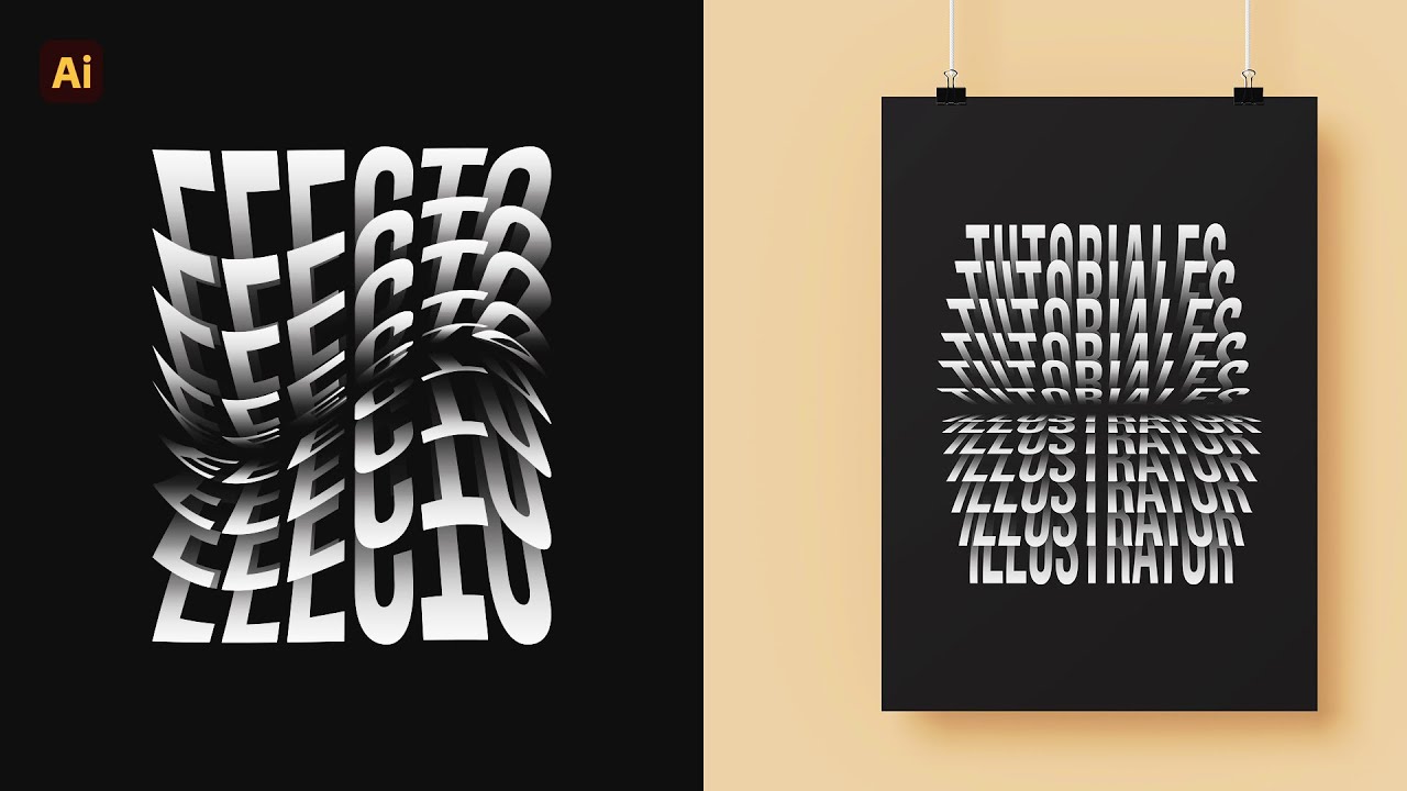 Cómo hacer un efecto de libro con texto en Adobe Illustrator - Flip BOOCK - Efecto libro
