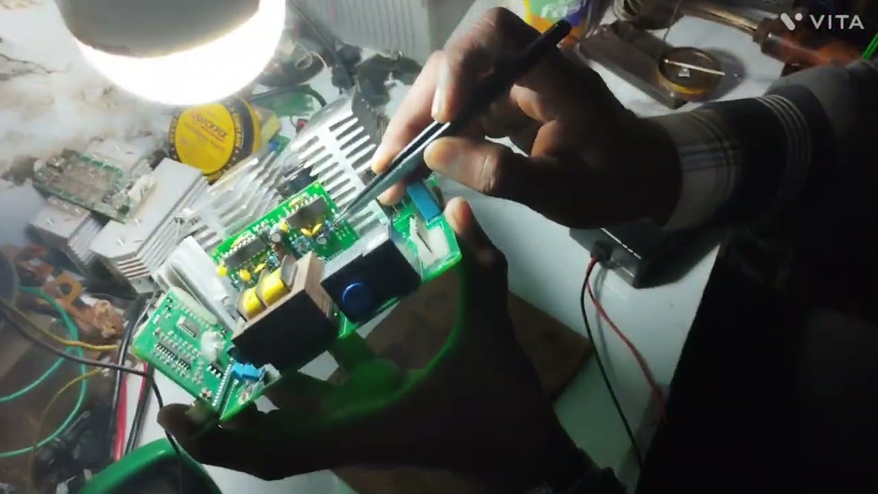 Zenun 1400VA 24V sine wave inverter drive voltage problem repair 
