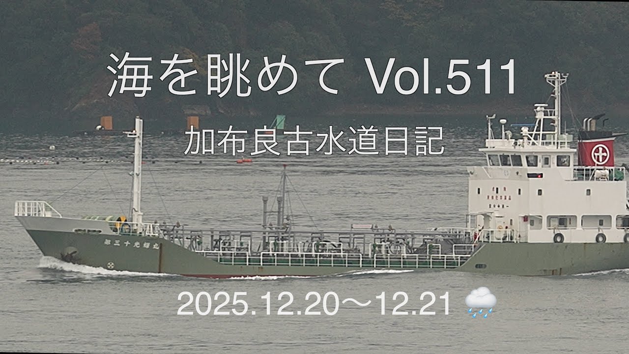 海を眺めて Vol/511 加布良古水道 雨と霧で視界不良です。