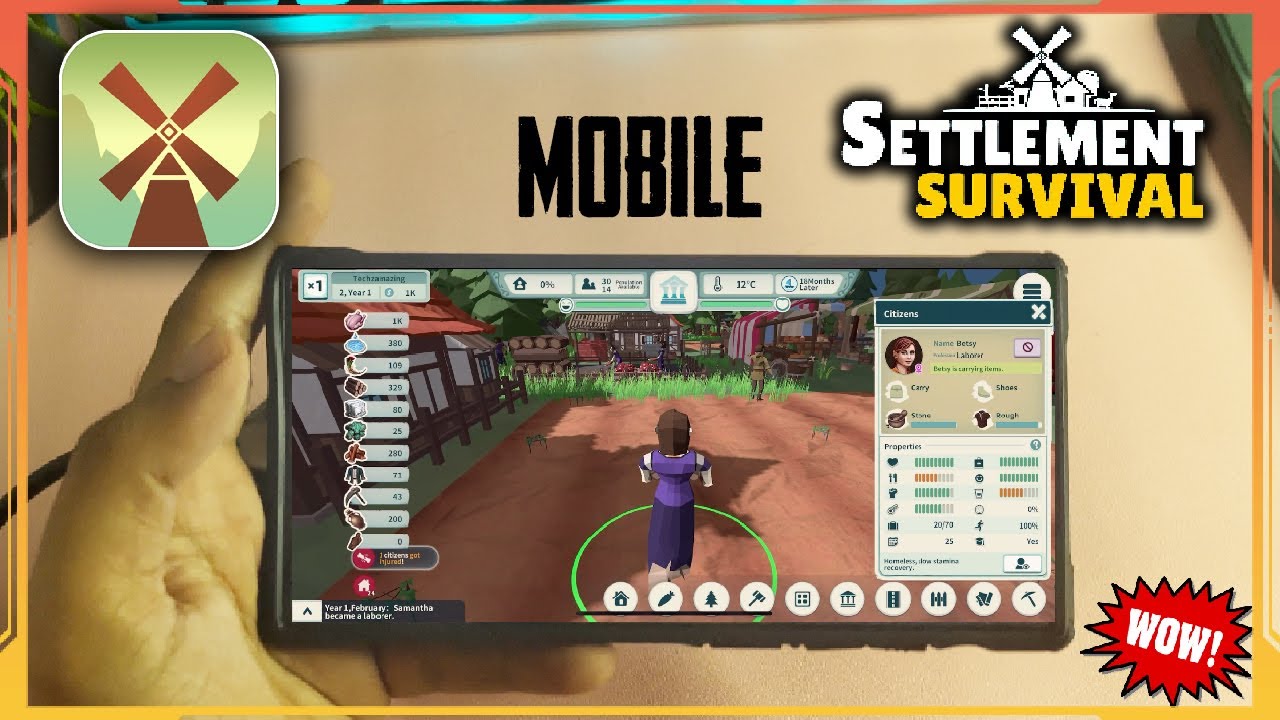 Settlement Survival Mobile Gameplay (Android, iOS) - Part 1