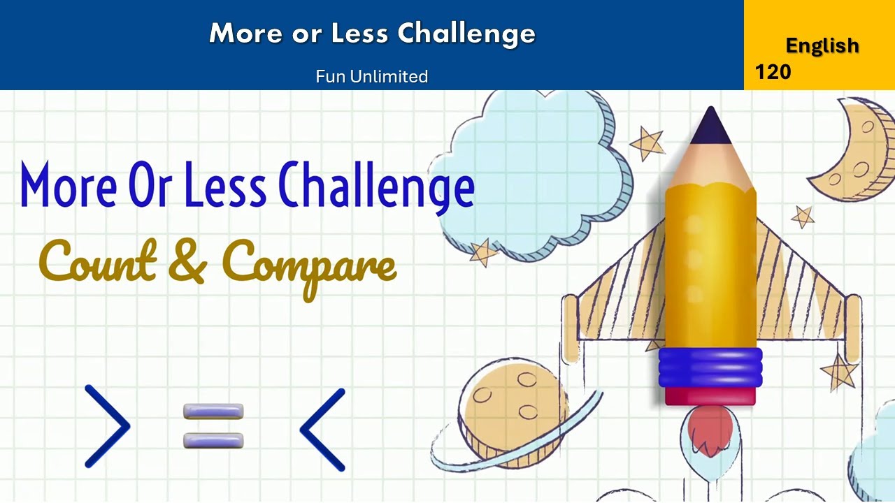 More or Less Game for Kids | Count and Compare | Greater or Smaller | Learning Video