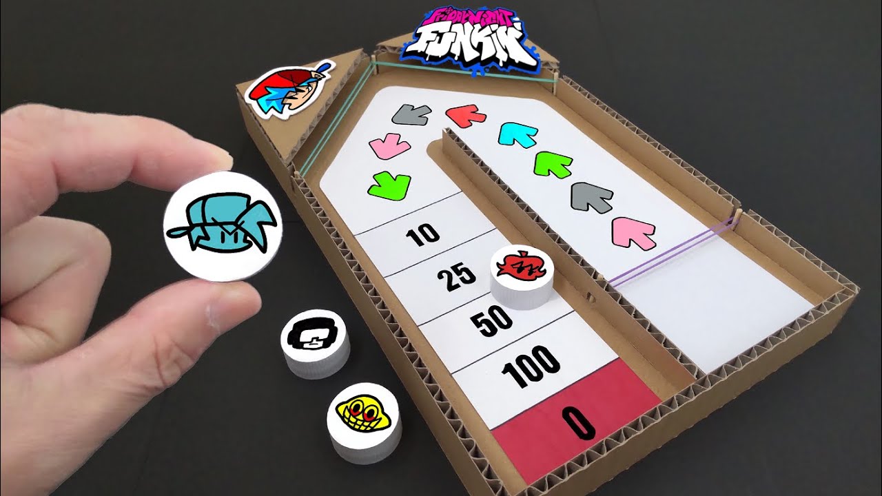 How to Make a Cardboard Game with Friday Night Funkin' at Home - FUNNY Paper Craft idea DIY