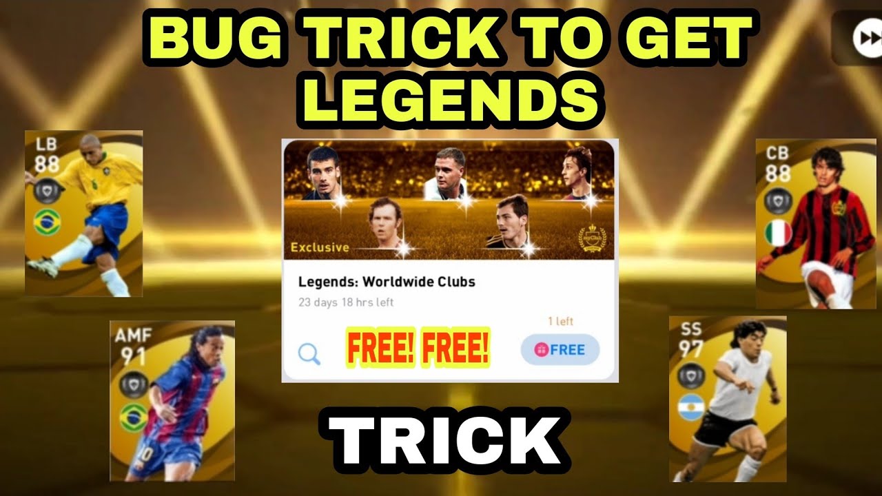 BUG TRICK TO GET YOUR FAVOURITE LEGEND FROM LEGENDS EXCLUSIVE WORLDWIDE PACK | PES 2021 MOBILE