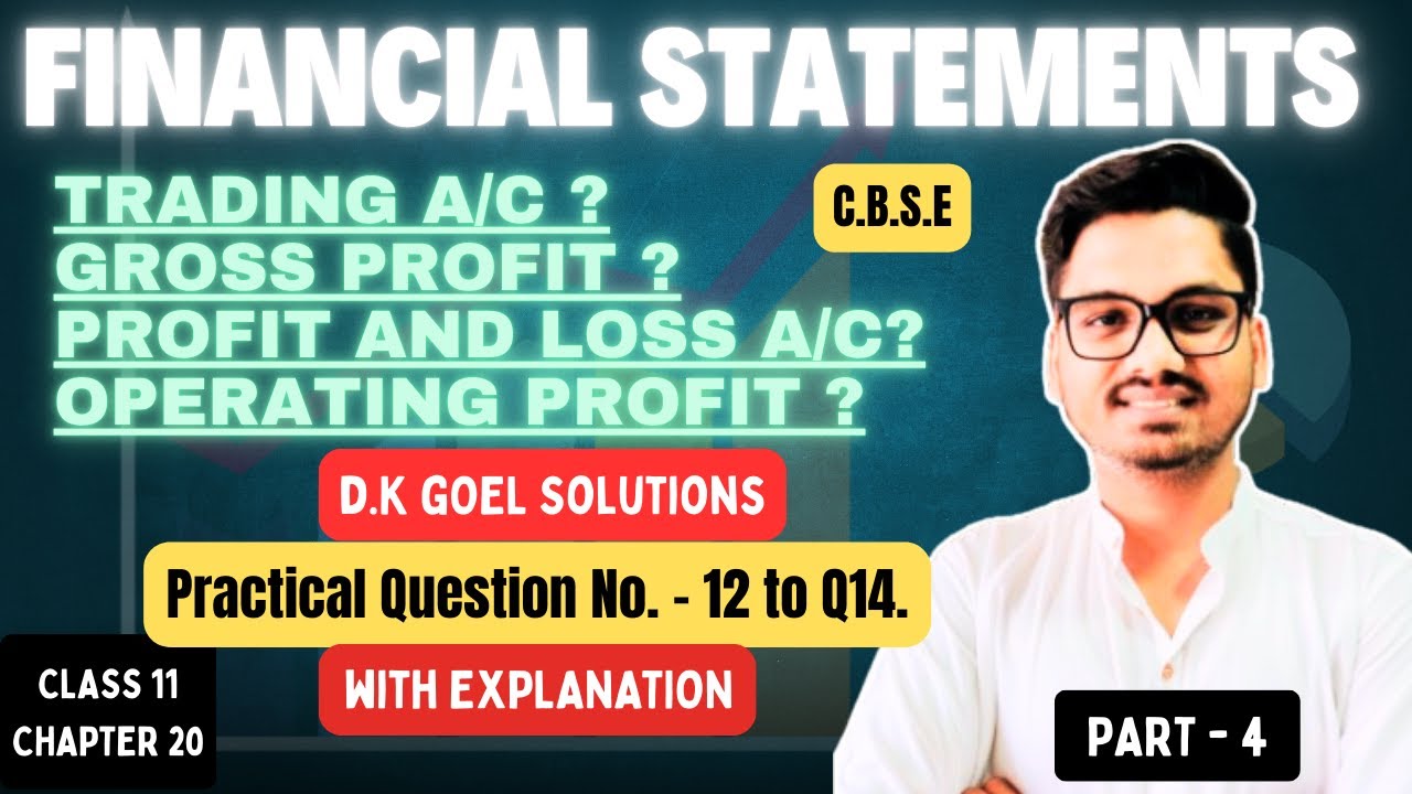Financial Statements | Class 11 Accountancy Chapter 20 | Dk Goel Solutions | PART 4