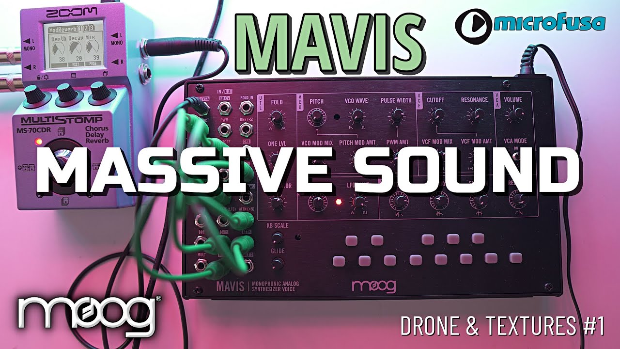MOOG MAVIS MONOPHONIC ANALOG SYNTHESIZER - MASSIVE SOUND !   DRONE & TEXTURES #1