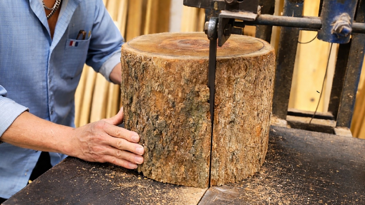 Woodworking - Wood Cutting Technique On A Vertical Band Saw