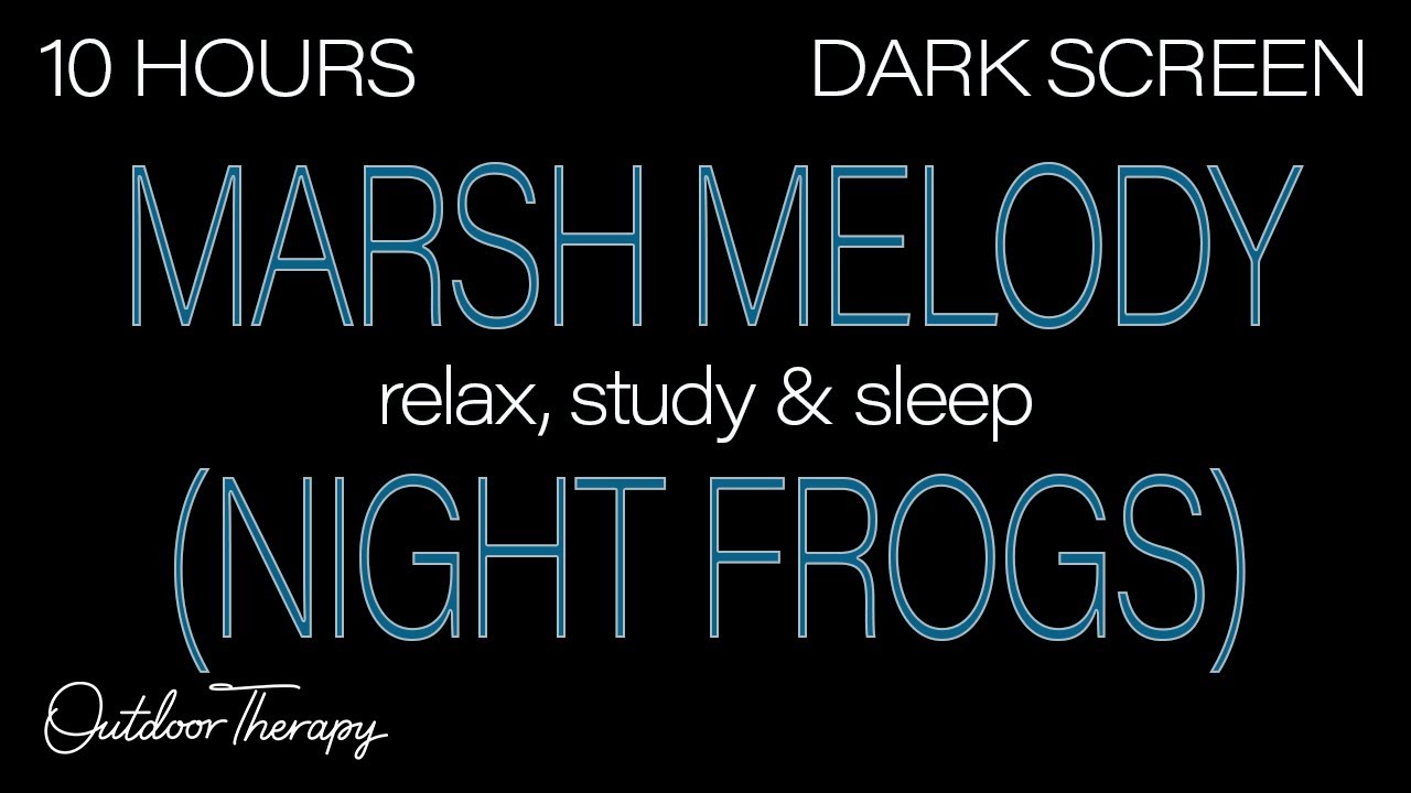 Summer Night Nature Sounds for Sleeping| Relaxing| Studying| BLACK SCREEN| NIGHT FROGS| 10 HOURS