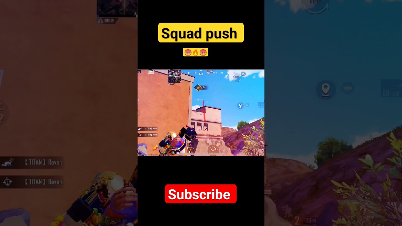 Bgmi Squad push |Saving to teammate #shorts
