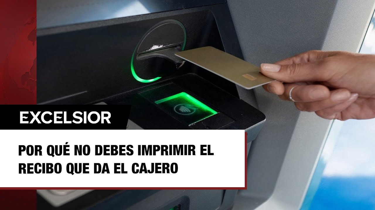¿Por qué no debes imprimir el recibo que da el cajero al retirar dinero?