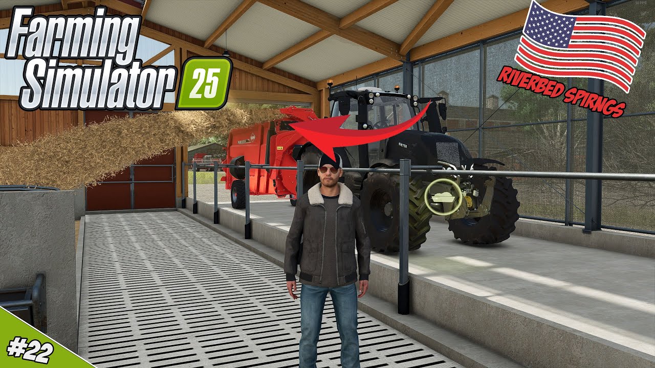 'KOEIEN VOORZIEN VAN ETEN & HET GRAANMUSEUM BOUWEN!' Farming SImulator 25 Riverbed Springs #22