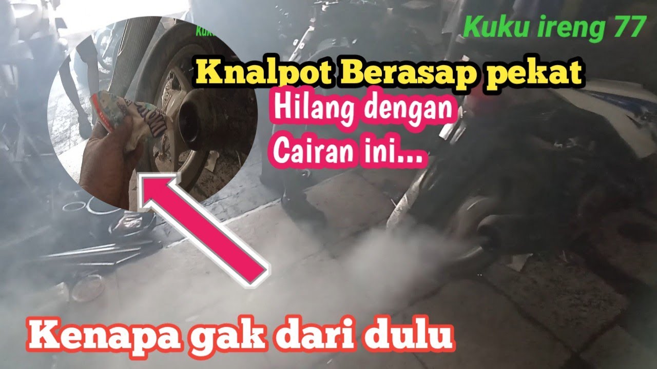 Kenapa gak dari dulu. kenalpot keluar asap putih pekat, Dengan cairan ini bisa hilang asap nya