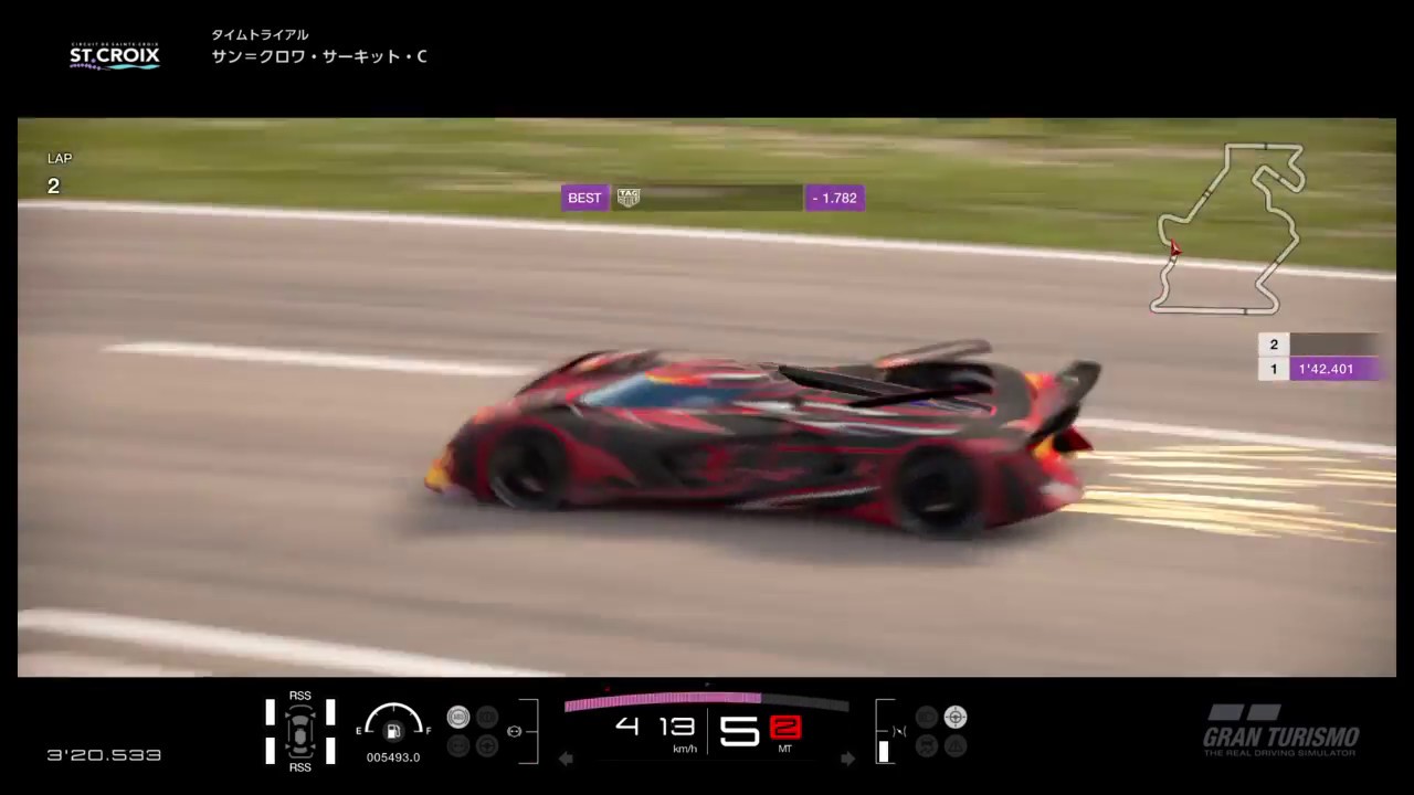 GT Sport Dodge SRT Tomahawk X VGT @Circuit de Sainte-Croix C Game play