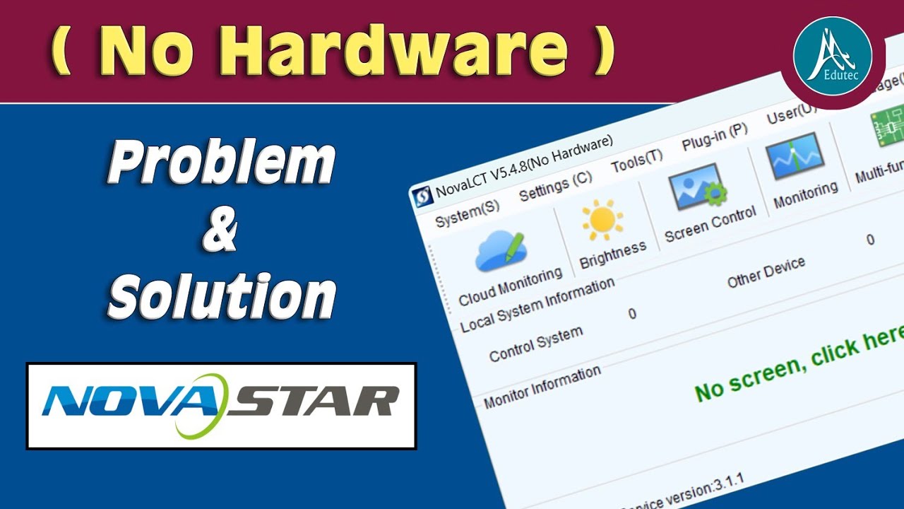 No Hardware Problem & Solution Novastar | Hindi | Led Wall | Amit Edutec