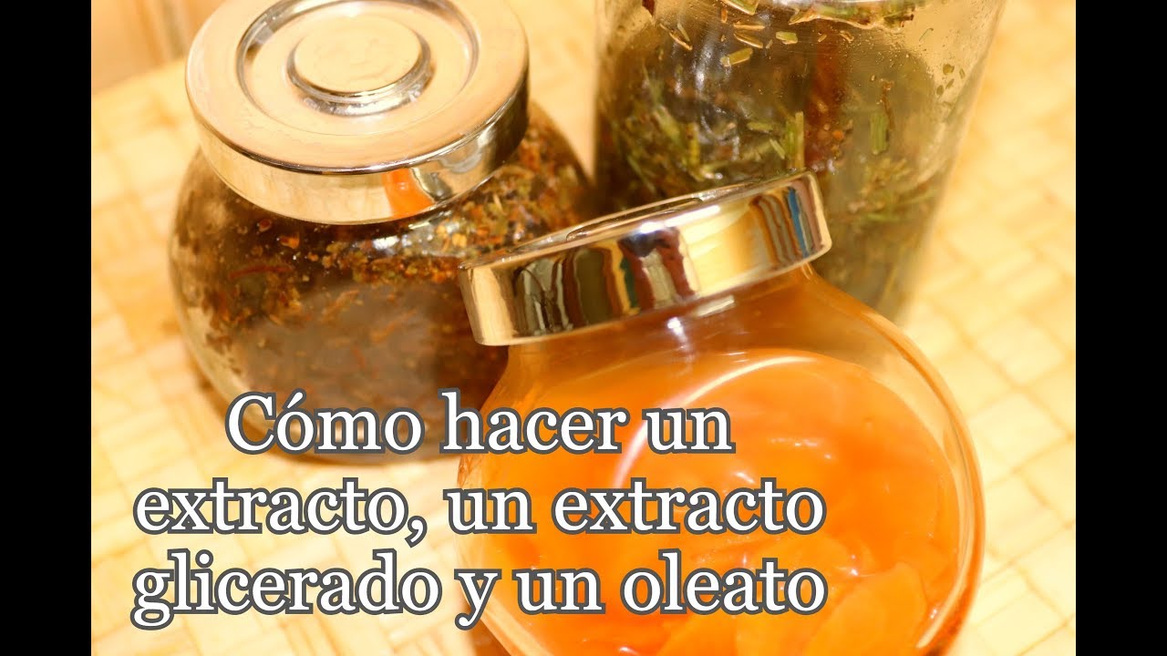 Cómo hacer un EXTRACTO ALCOHÓLICO, un EXTRACTO GLICERADO y un OLEATO (extracto de cola de caballo)