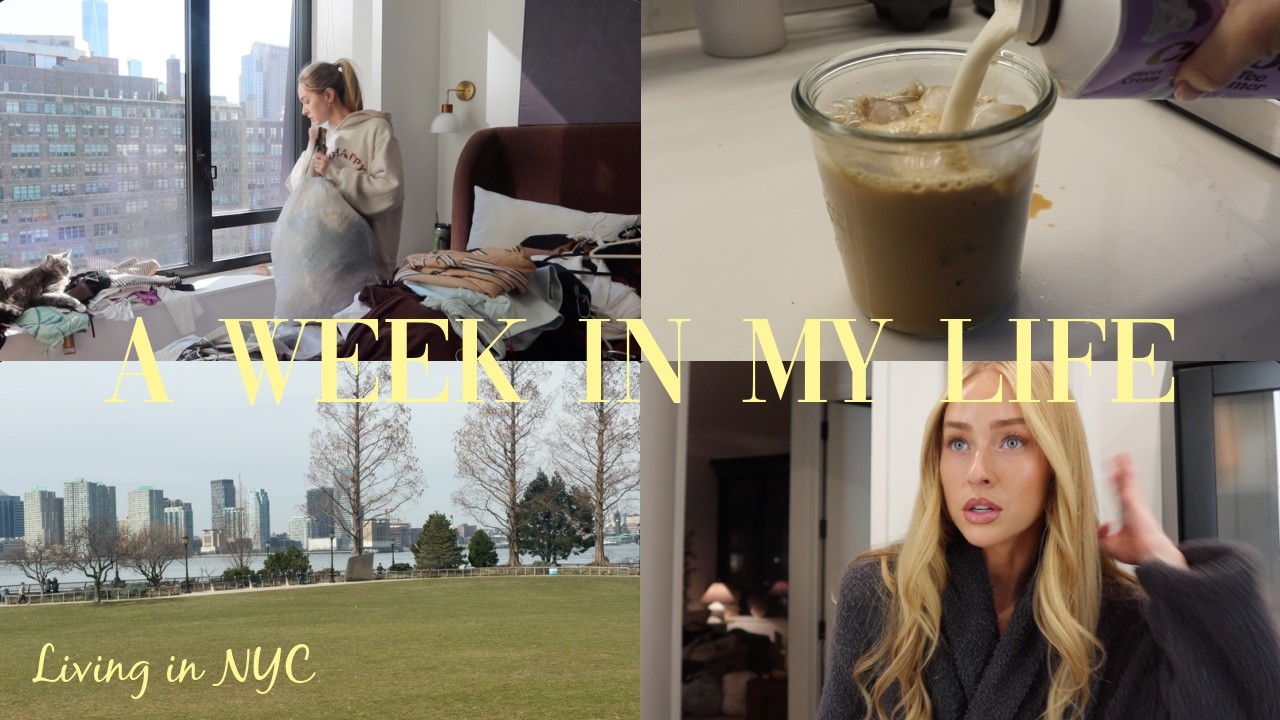 a week in my life living alone in NYC! (closet clean out, cooking, updated makeup routine, etc.)