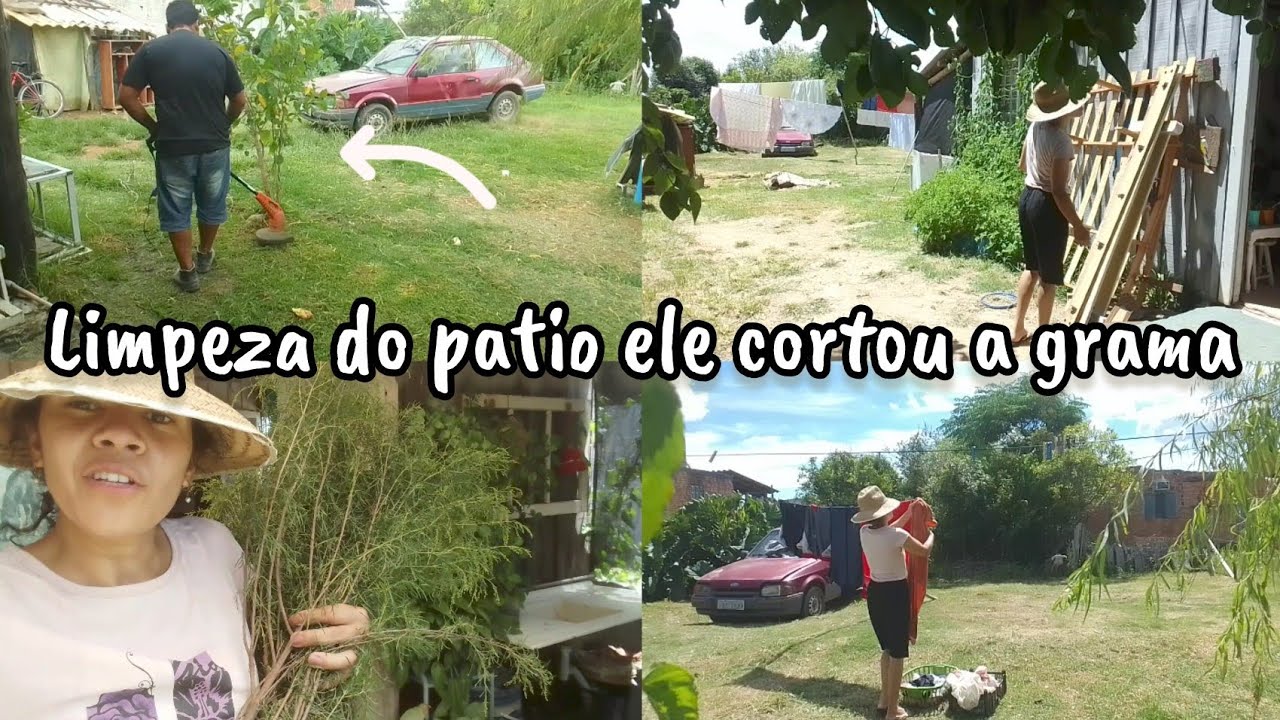O pasto estava muito alto/ Lavei roupas/Dias muito quente.