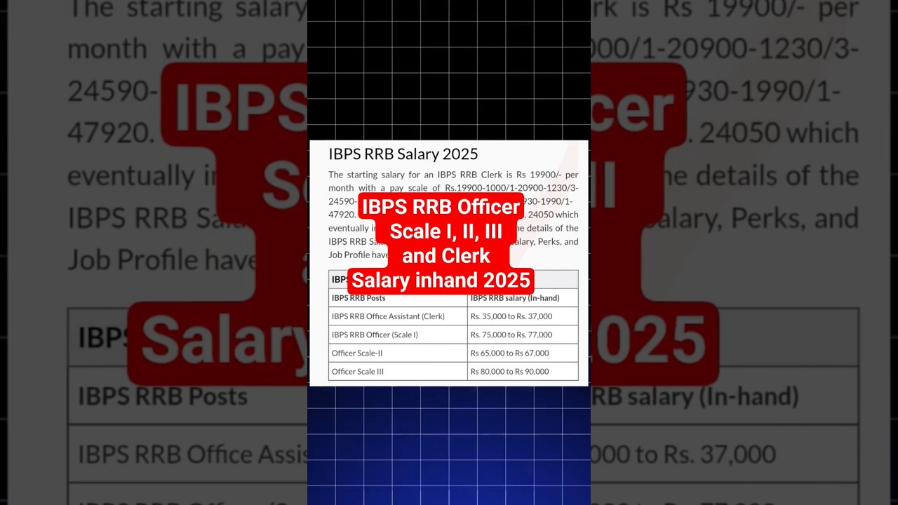 IBPS RRB Officer Scale 1 Salary | IBPS RRB Officer Scale 2 Salary | RRB Office Assistant Salary