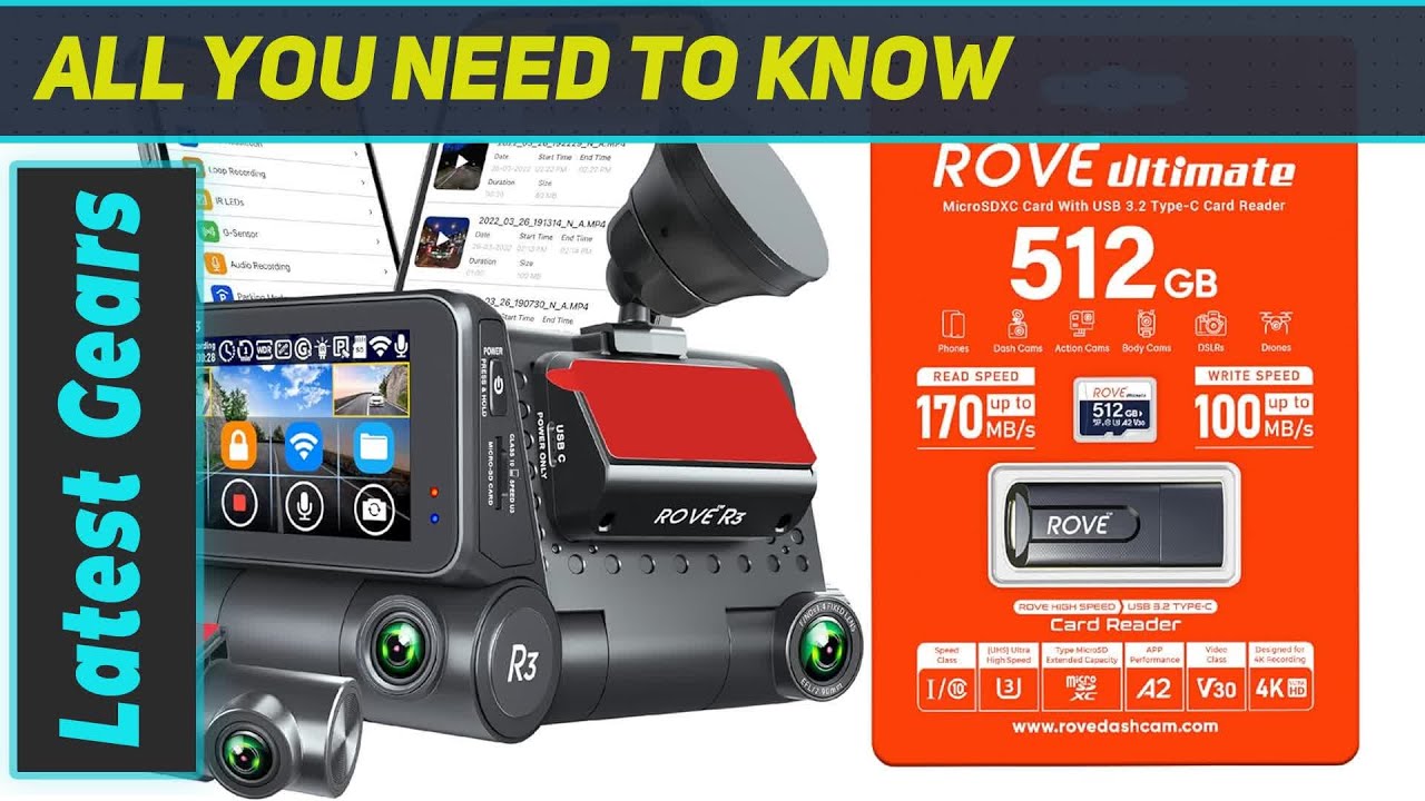 ROVE R3 Dash Cam & 512GB Micro SD Card: The Ultimate Combo for Your Car!