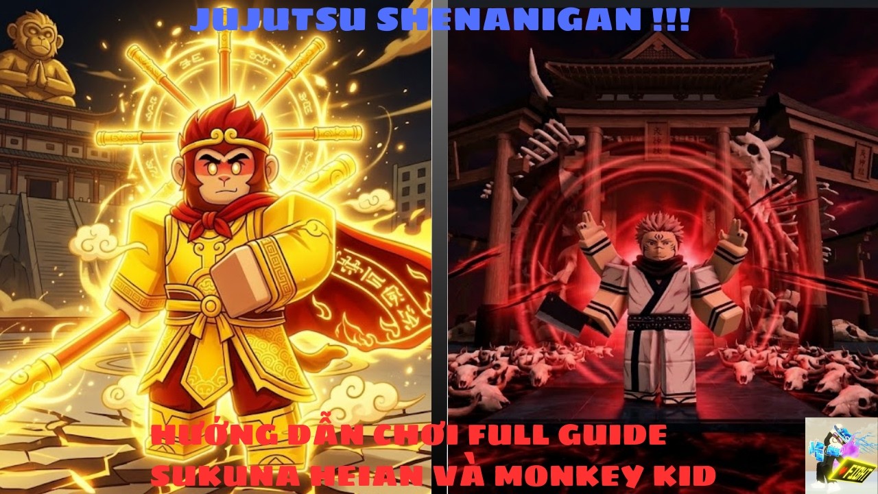 Hướng dẫn chơi full guild sukuna heian và monkey kid trong Jujutsu Shenanigan!!!
