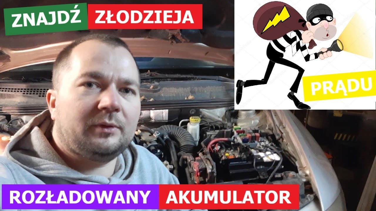 Rozładowany akumulator. Znajdź złodzieja... prądu. Co kradnie prąd?