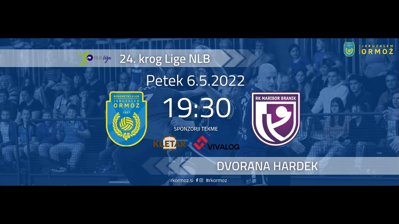 24. KROG - 2021/22: 1.A DRL - MO&Scaron;KI: RK JERUZALEM ORMOŽ : RK MARIBOR BRANIK [PRENOS]