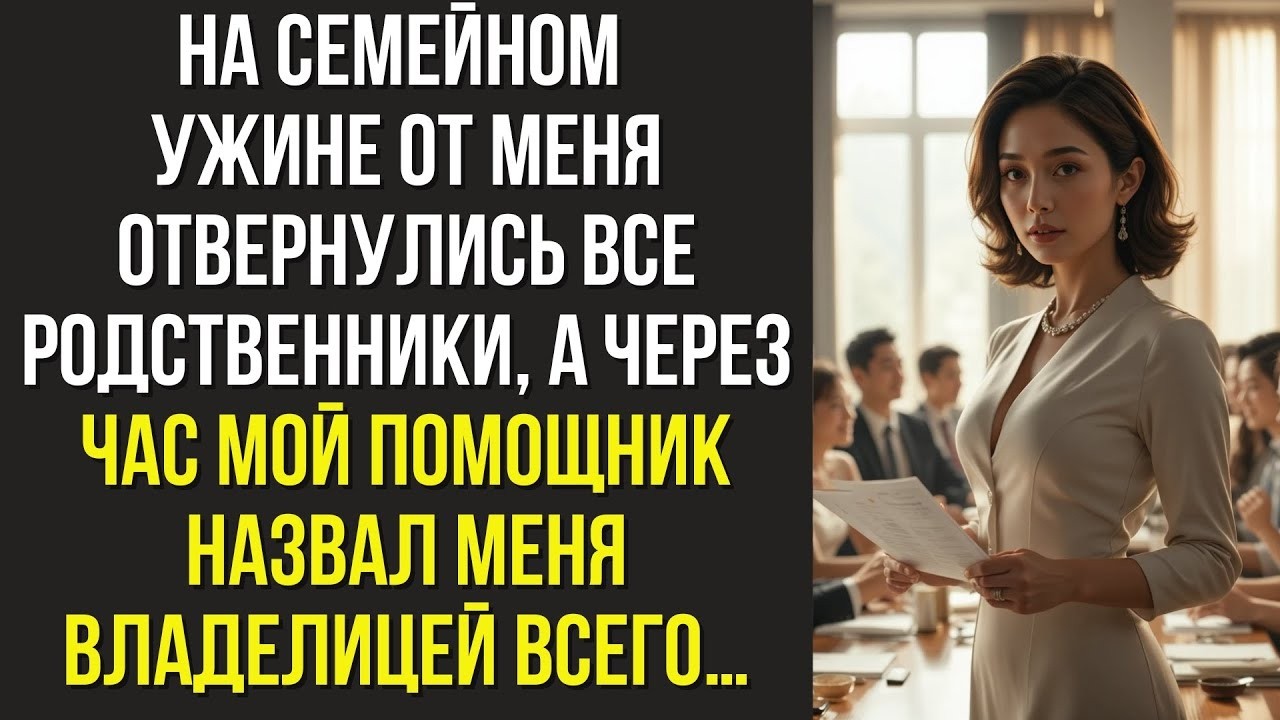 На семейном ужине от меня отвернулись все родственники, а через час мой помощник назвал меня