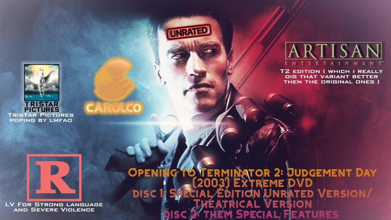 Opening to Terminator 2: Judgement Day (2003) Extreme DVD ( Both Disc Included )