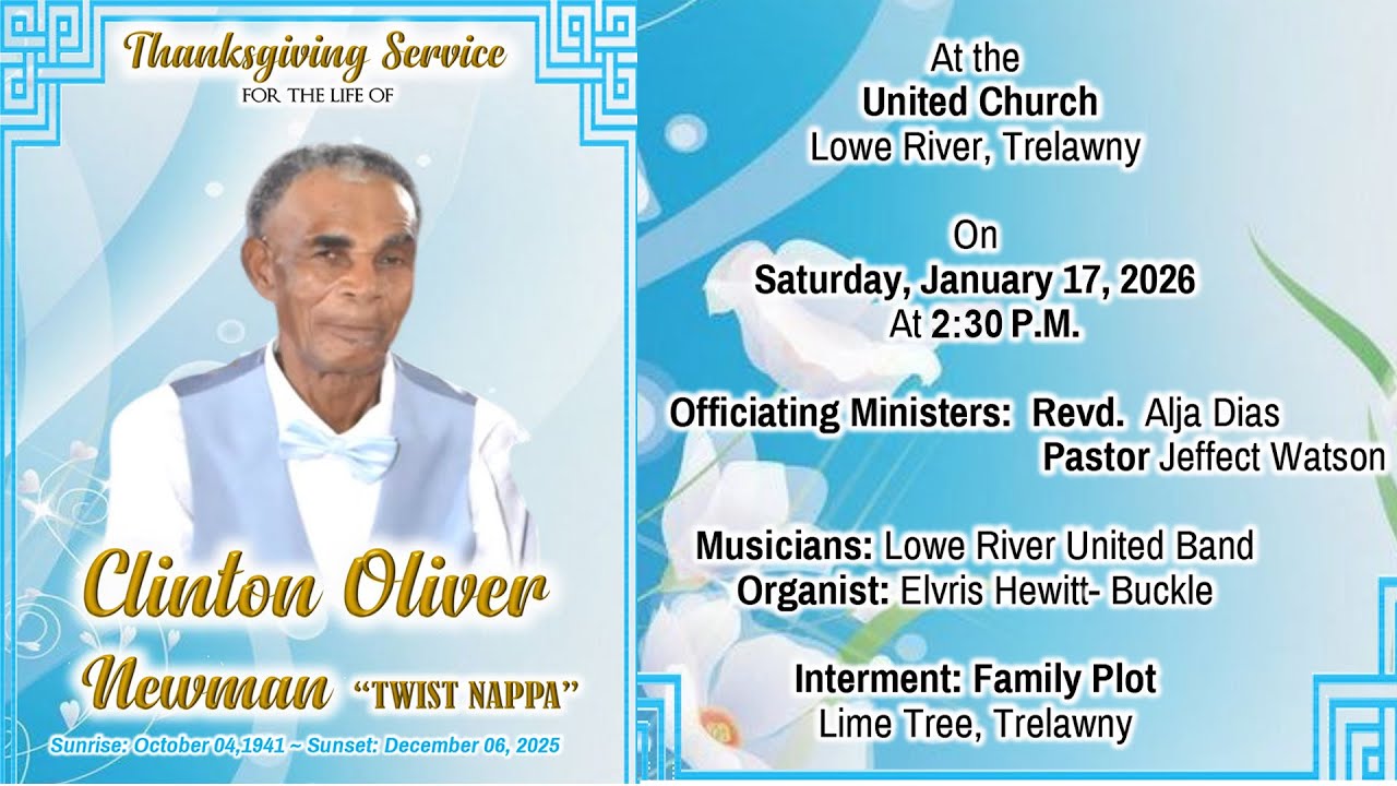 Clinton Newman (Twist) Thanksgiving Service @Lowe River United Church Trelawny