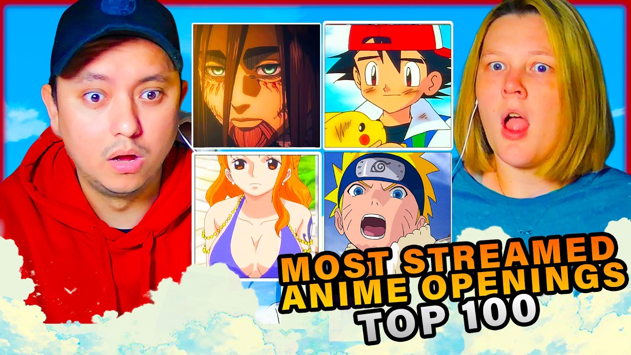 ANIME NOOBS...REACT TO - TOP 100 MOST STREAMED ANIME OPENINGS of ALL TIME 