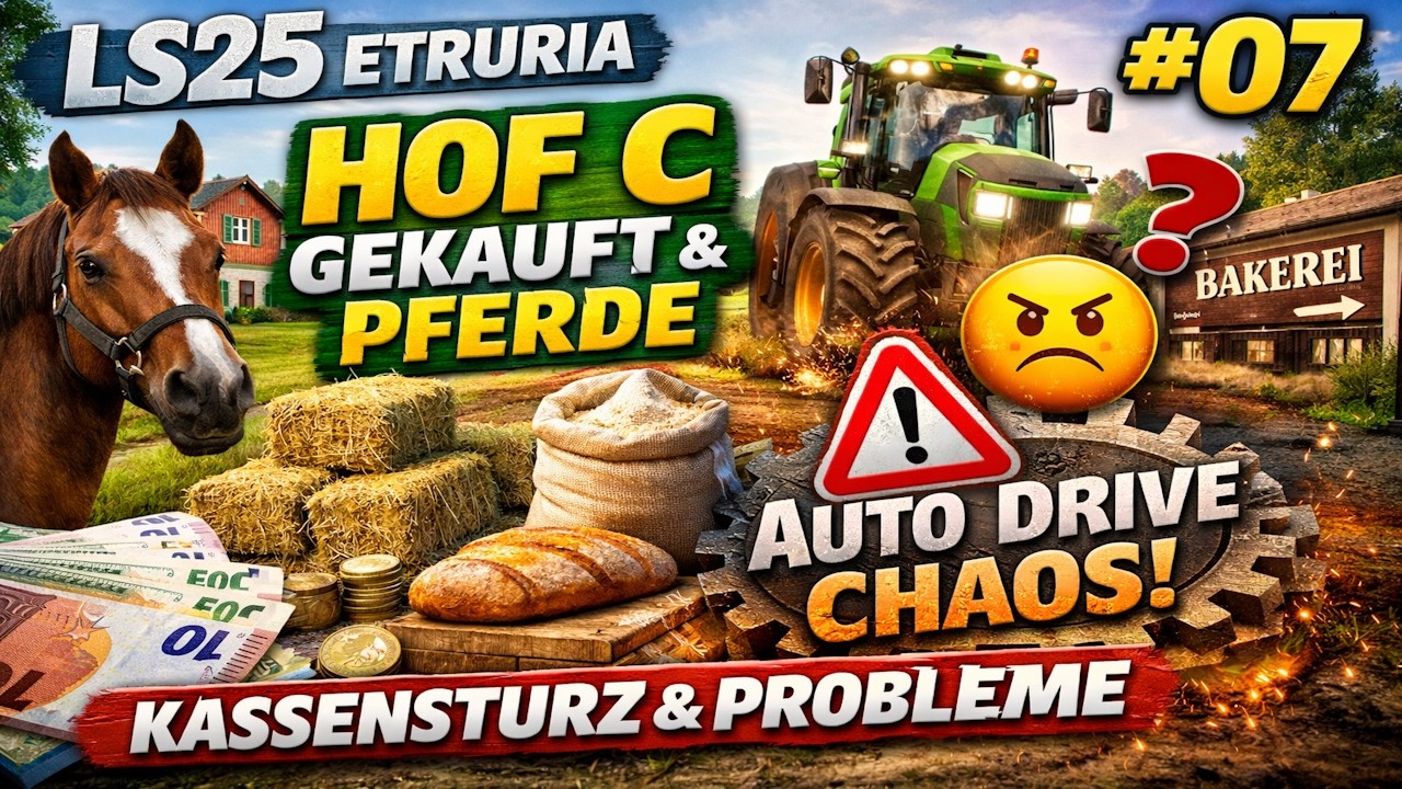 LS25 Etruria #07 | Hof C gepachtet, Pferde gekauft & Technik-Chaos | [GER/LP]