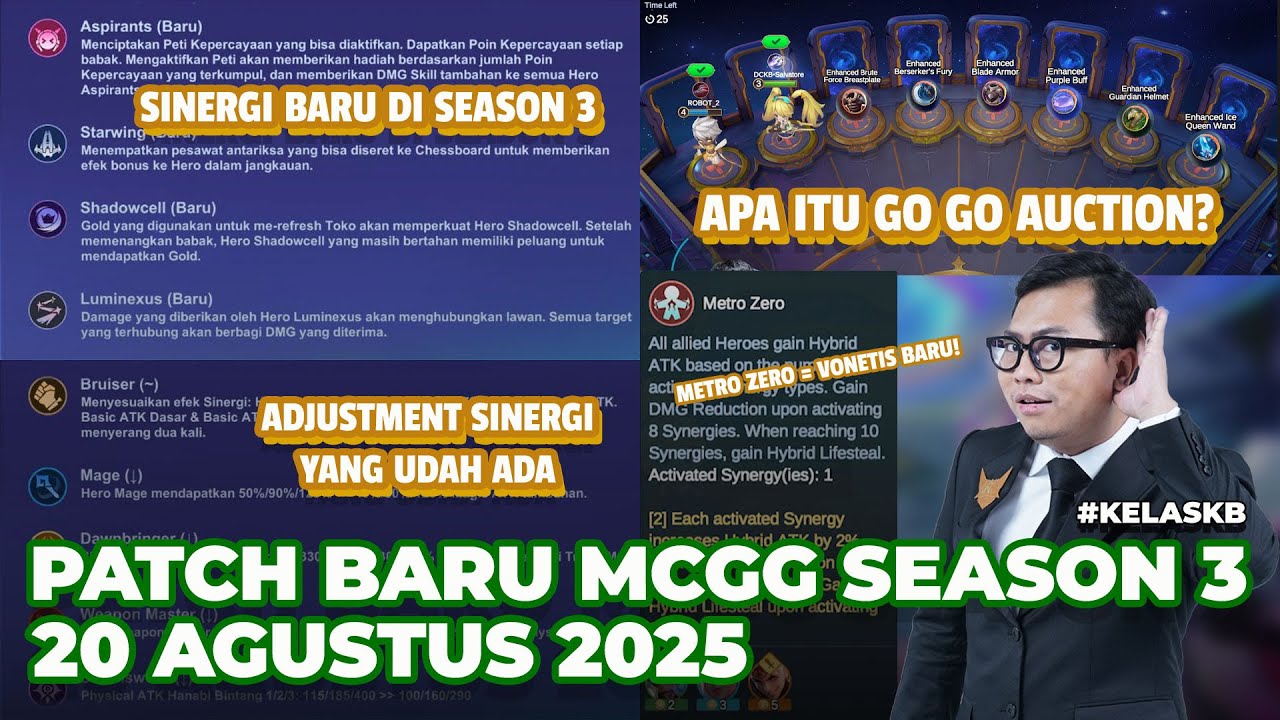 PATCH TERBARU MAGIC CHESS GO GO 20 AGUSTUS 2025 ! - #kelaskb