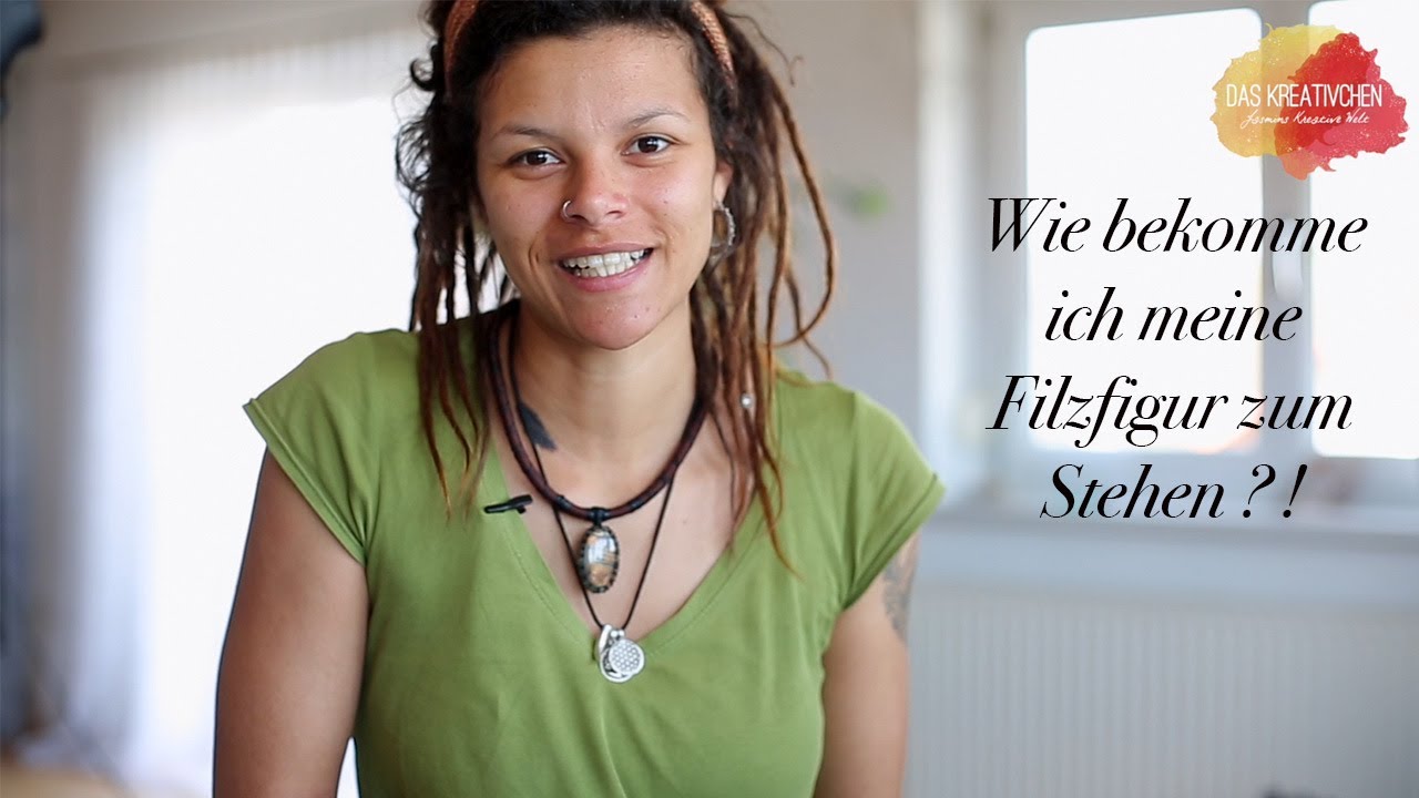 Filzanleitung stehende Filzfigur
