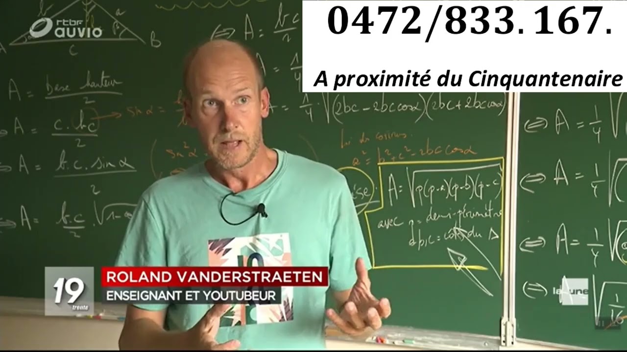 Cours particuliers en Mathématiques - Roland Vanderstraeten - Bruxelles - Math-et-Vie - GSM