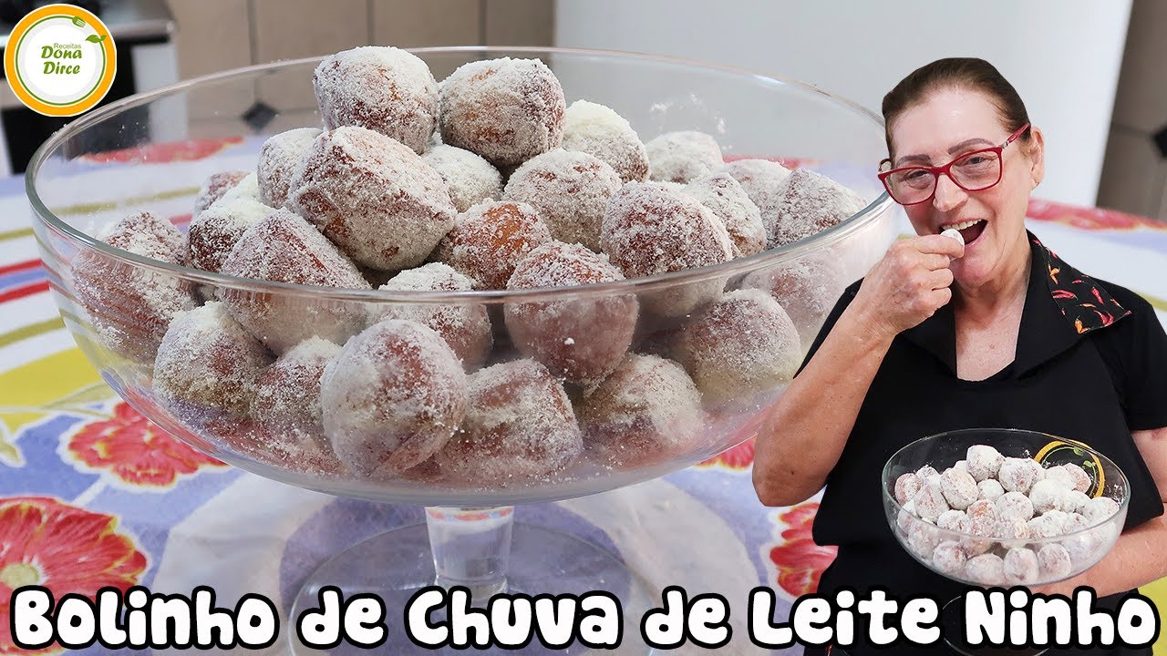Bolinho de Chuva de LEITE NINHO | Crustoli de LEITE EM PÓ | Grostoli Diferente #443