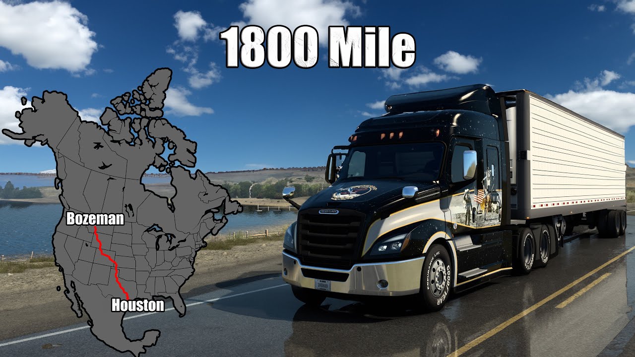 Freightliner Cascadia | ATS Long Delivery From Houston to Bozeman | American Truck Simulator