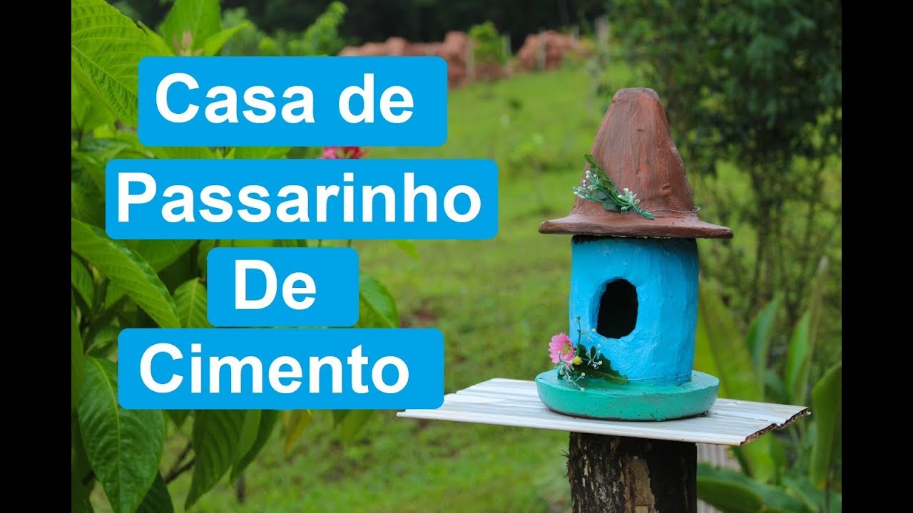 CASA DE PASSARINHO DE CIMENTO