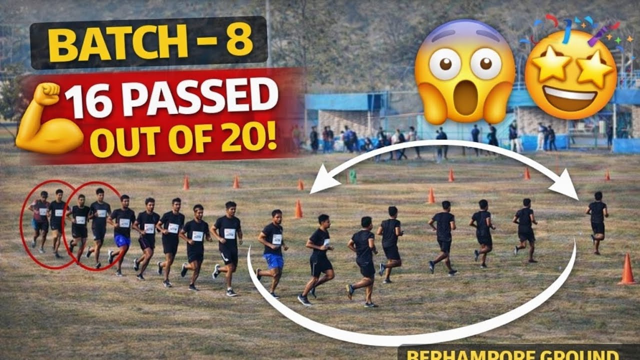 Batch–8 Result 🔥 16 PASSED OUT OF 20 | Berhampore Ground 😱