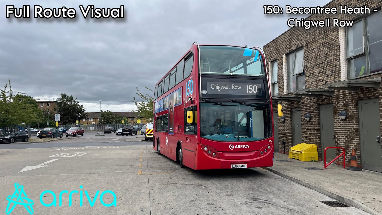 Full Route Visual | London Bus Route 150: Becontree Heath - Chigwell Row | T171 (LJ60 AUW)