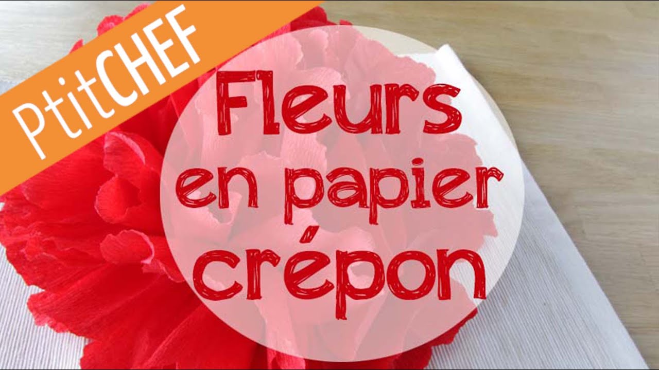 Tutoriel d&eacute;co Fleur en papier cr&eacute;pon pour No&euml;l, Ptitchef.com, Pas &agrave; pas, Stop Motion