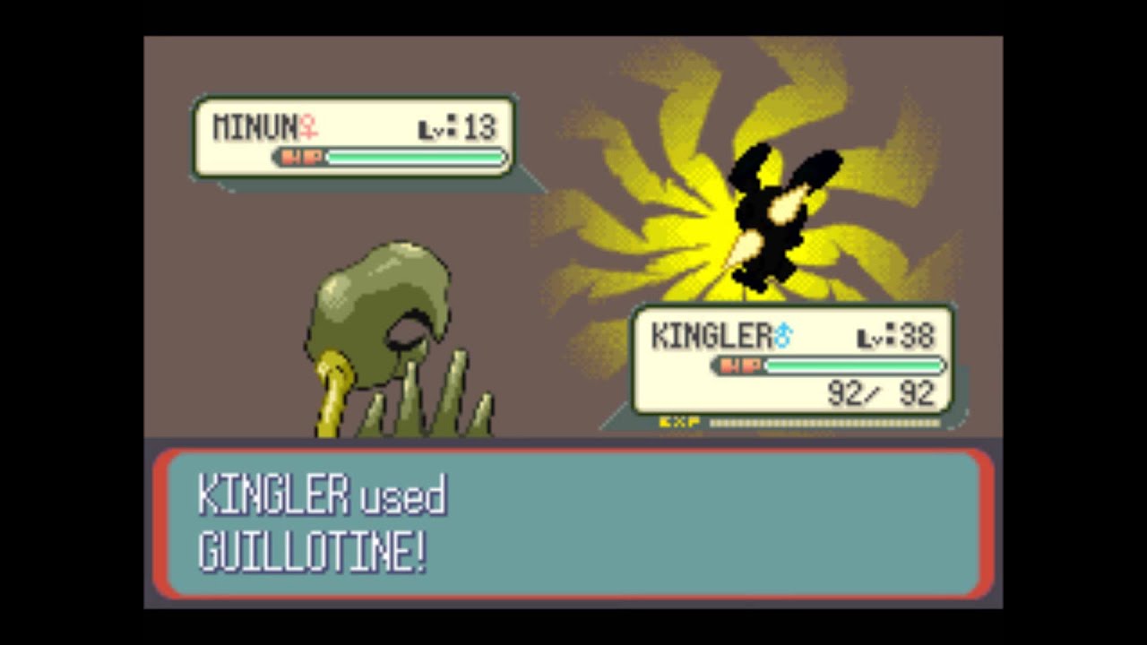 Pok&eacute;mon Generation III - All One-Hit KO Attacks