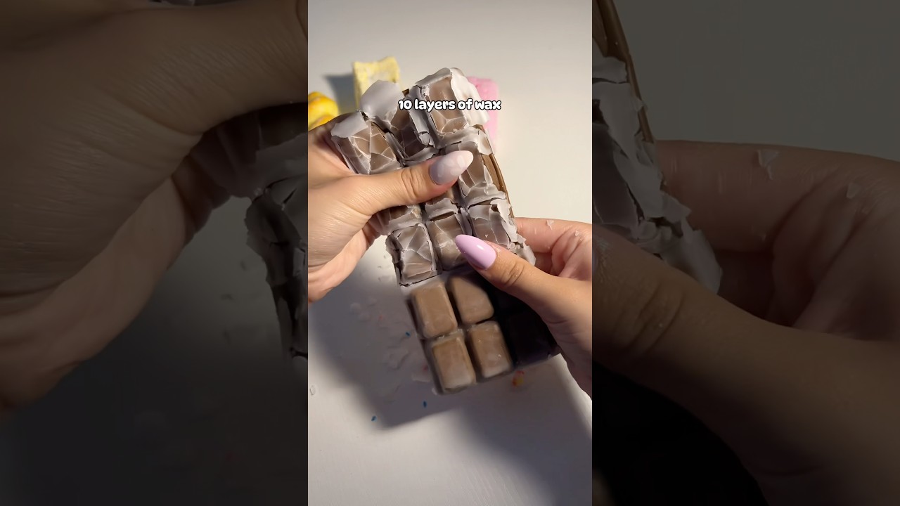 CRACKING WAX SQUISHIES🙈 #asmr #satisfying #waxsquishy #squishyasmr #waxcracking #waxasmr