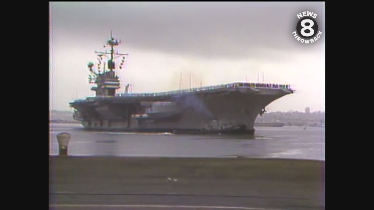 U.S.S. Ranger arrives in San Diego 1981