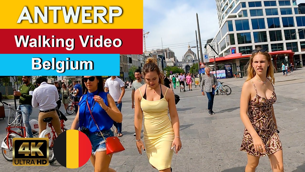 🇧🇪 ANTWERP, Belgium Walking Tour 4K 50fps UHD ( with Captions )